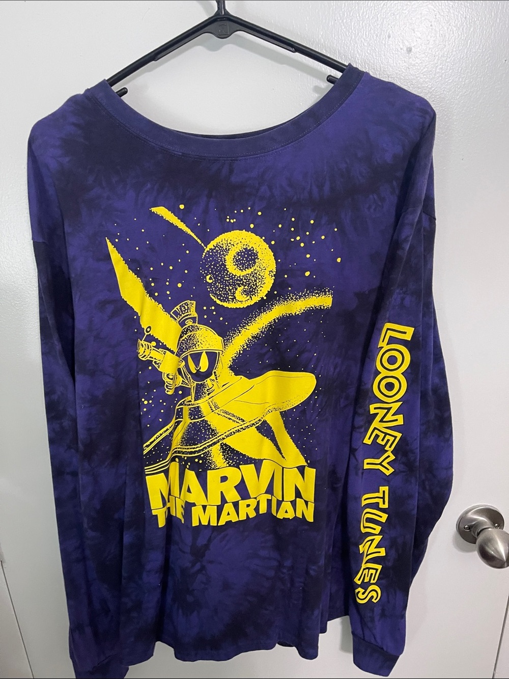 Warner Bros. Marvin the Martian Long Sleeve Tee - Purple & Yellow